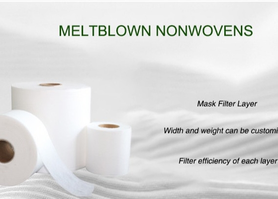 購入 マスク フィルターSGSのための25GSM 100% PP MeltblownのNonwoven生地は証明した online manufacture