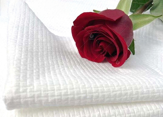 購入 利用できる白いSpunlaceの不織布の生地70% Tencel/30% Cuproのサンプル online manufacture